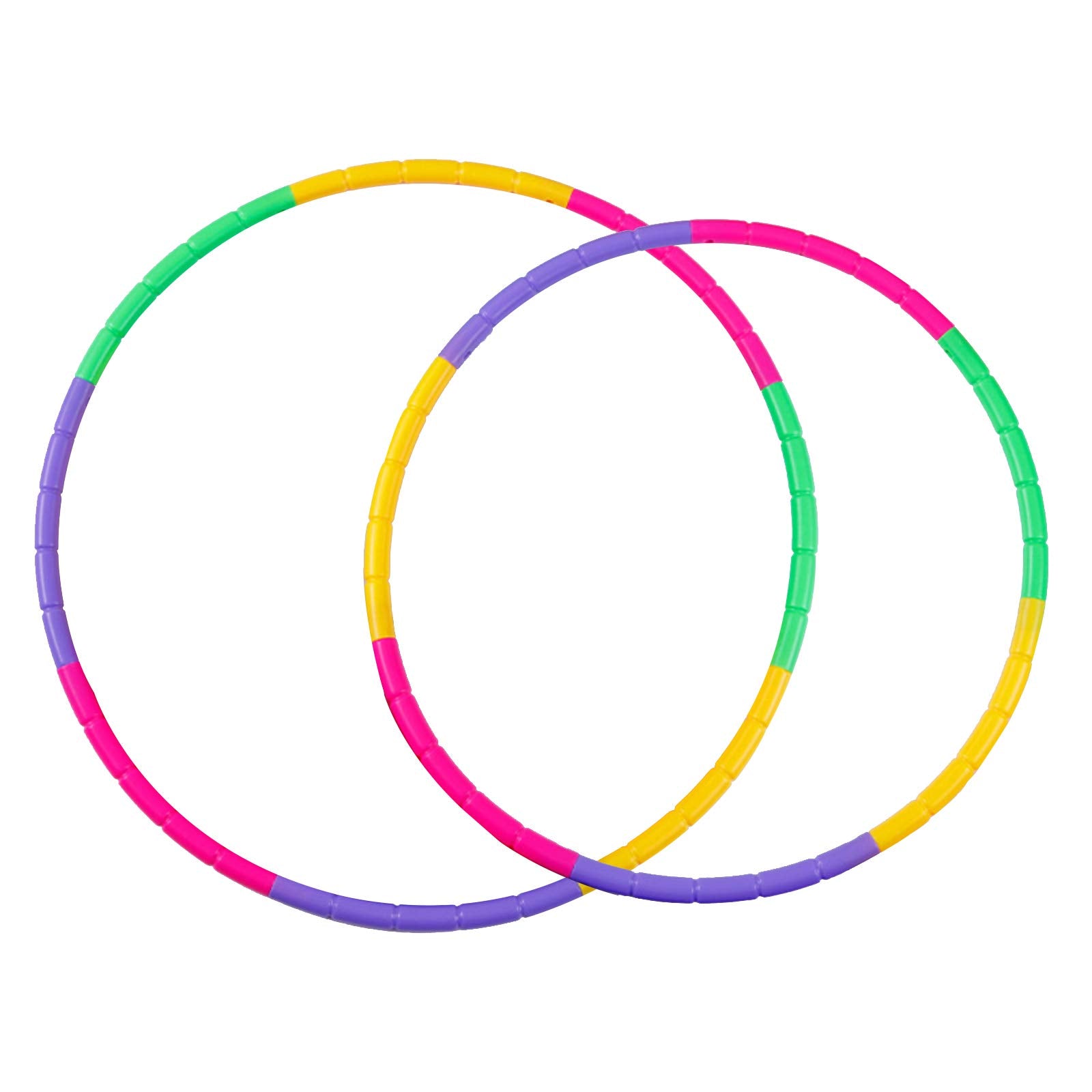 Storio Hula Hoop Zig Zag for Adults Kids Quality Exercise Fitness Ring Multi Colour Adjust in 2 Sizes | Hoopla Baby Toys Play Kit