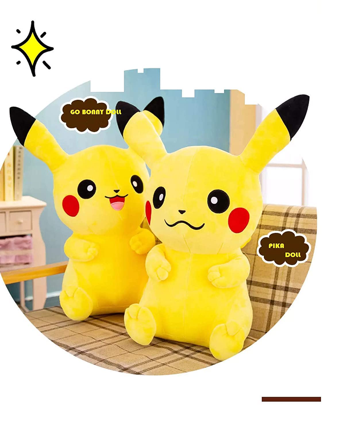 Storio Toy Plushie Cartoon Character Soft Stuffed Plush Toy for Kids Birthday Gift Home Decoration | Plush Soft Toys for Baby Boys and Girls - 25cm