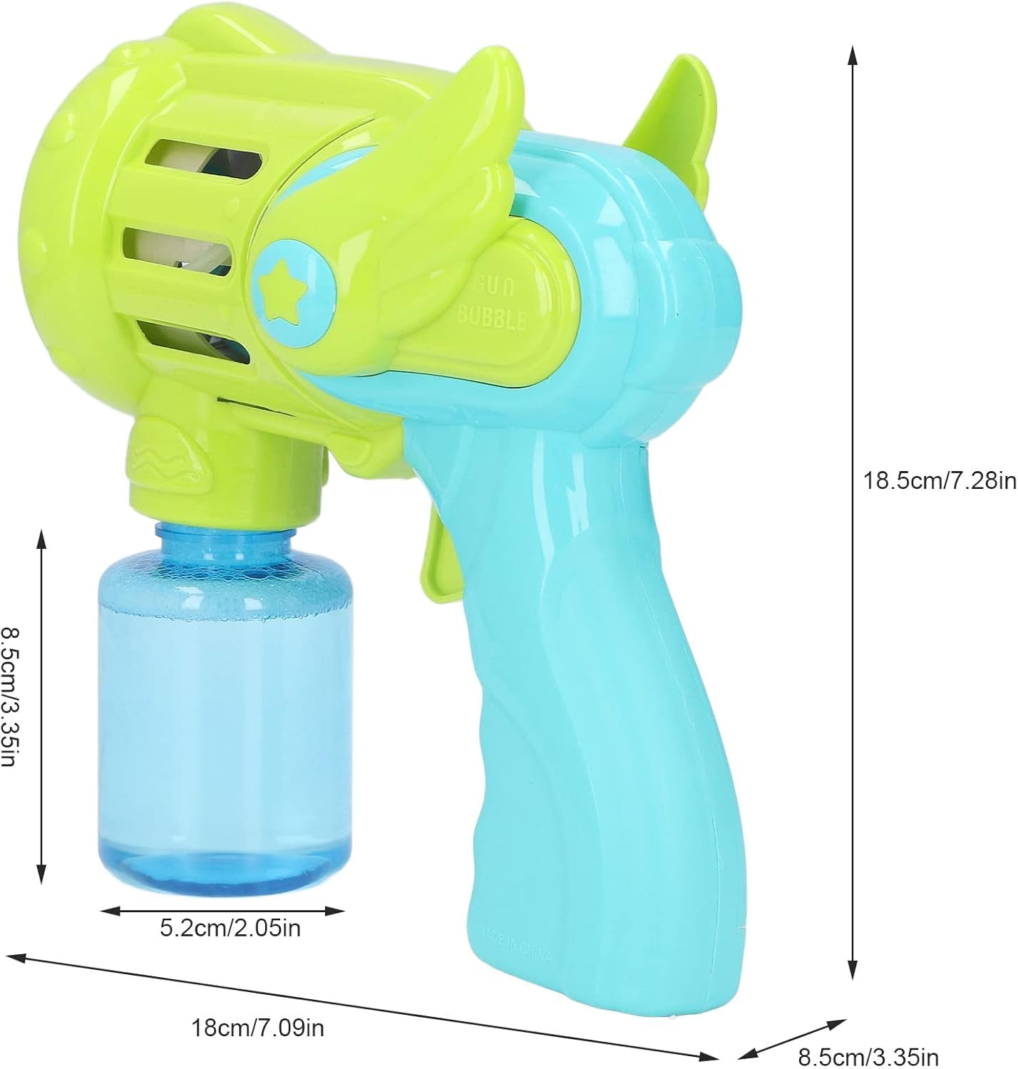 Toysbuddy Rechargeable Bubble Gun Toy for Kids | Automatic Bubble Maker with 2 Bubble Solution Bottles | Bubble Blower Machine for Outdoor Fun | Toy for Boys & Girls | Refill Solution Compatible