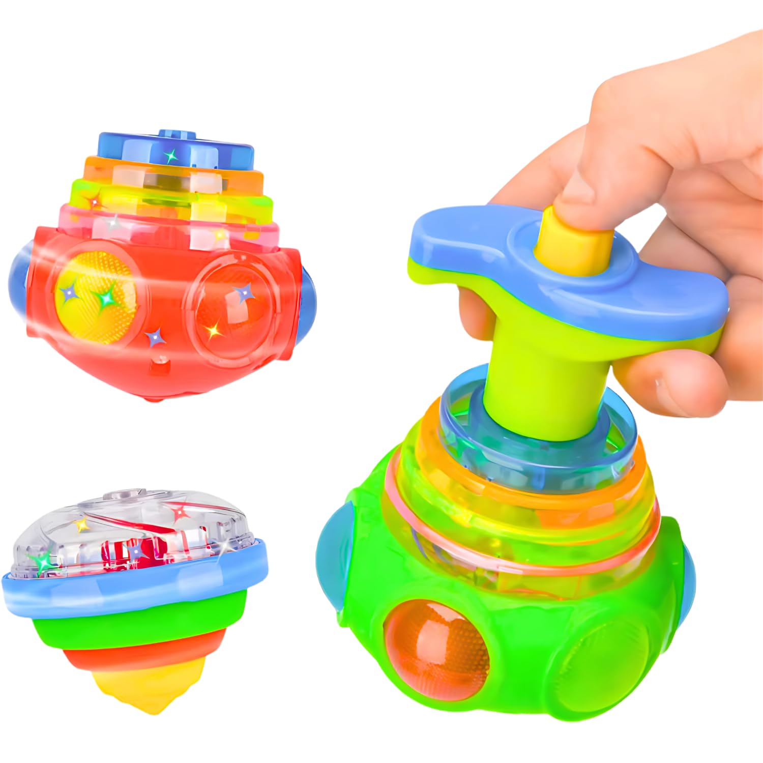 Storio Toys Spinning Gyro Magic Lattoo with Music and Lights | Spinning Top Toy for Kids Boy | Colourful Spinner Fidget Sound Tops Best Birthday Gift for Baby