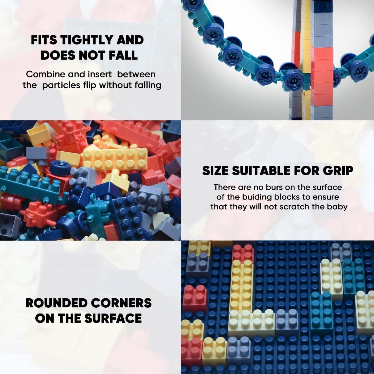 Storio DIY Puzzle Building Blocks Game Toys for Kids Educational Blocks Learning Puzzle Learning Toy for Kids (100+ Pcs with Base Plate)