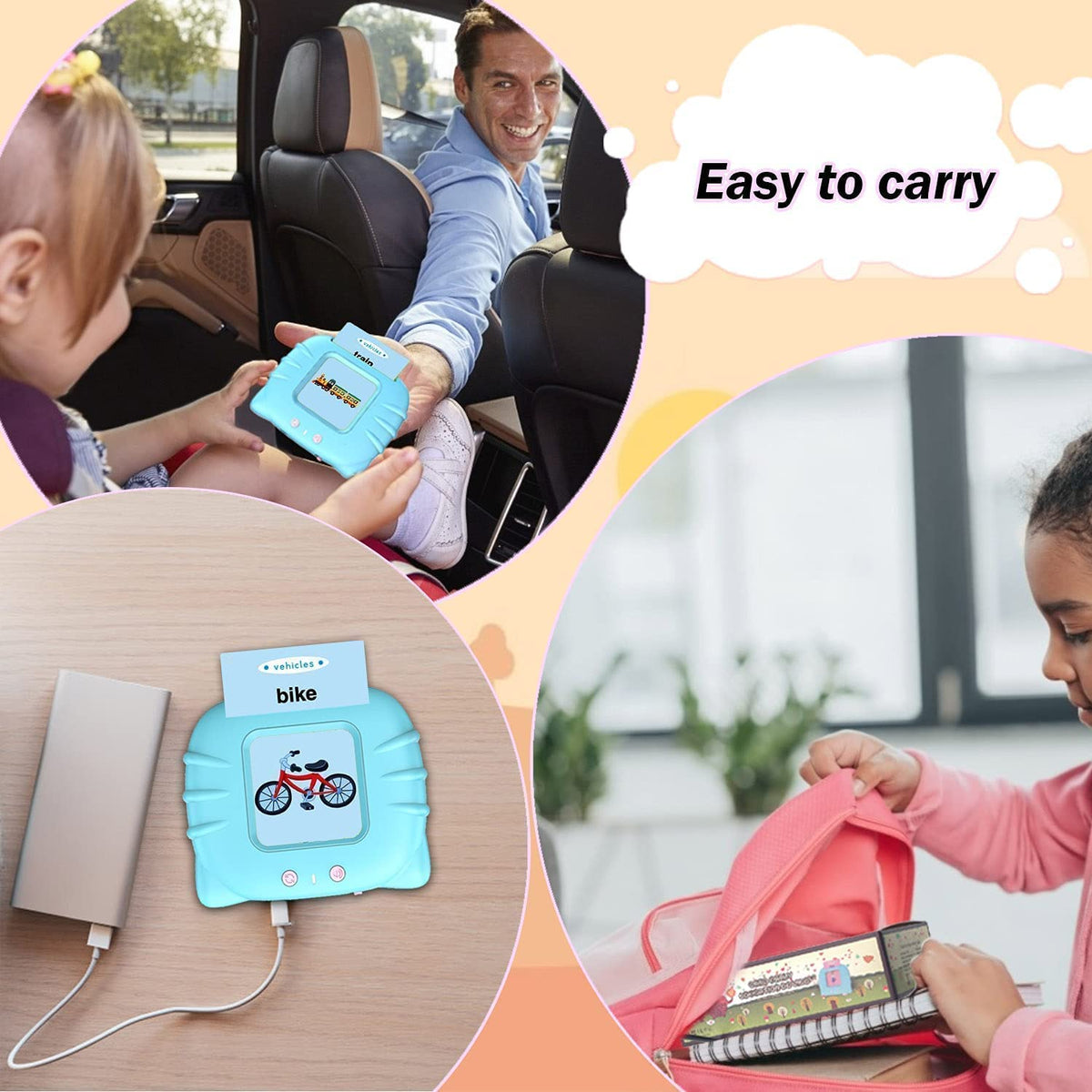 Storio Toys Educational Learning Talking Flash Cards for 2 Year Old Kids Boys Girls Baby Montessori Toys