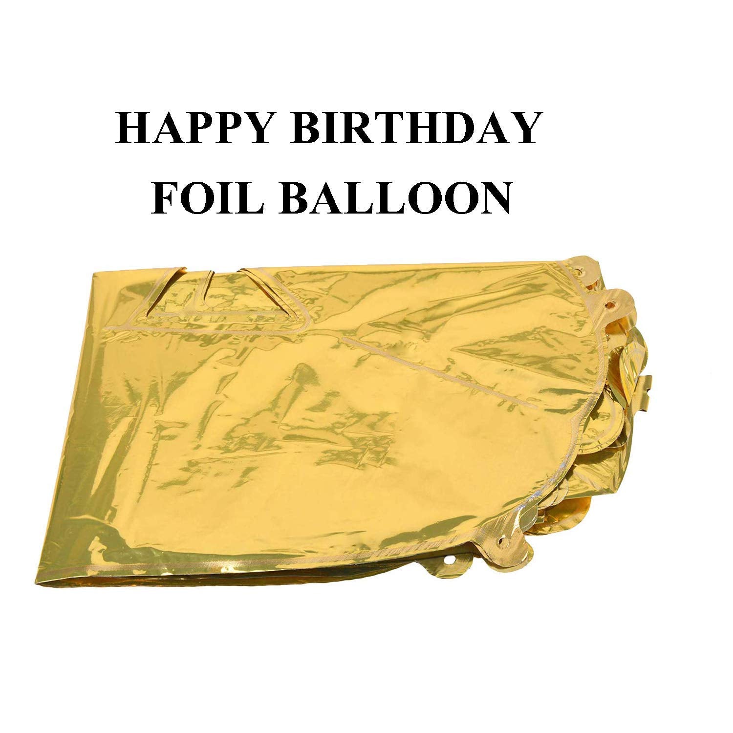 LUXZURY by Storio 16 Inch Happy Birthday Letter Foil Balloon Birthday Party Supplies, Happy Birthday Balloons for Party Decoration - Gold Golden