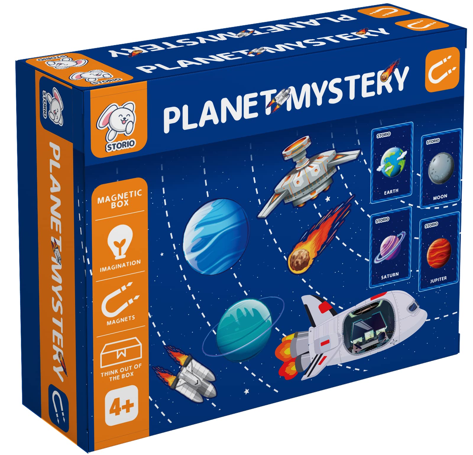 Storio Magnetic Box Series -Solar System Planet Mystery Puzzles Toys Educational Toy for Kids 2 3 4 Years Boys Girls Montessori Gift Fun & Play for Baby (41+ Magnet Pcs)