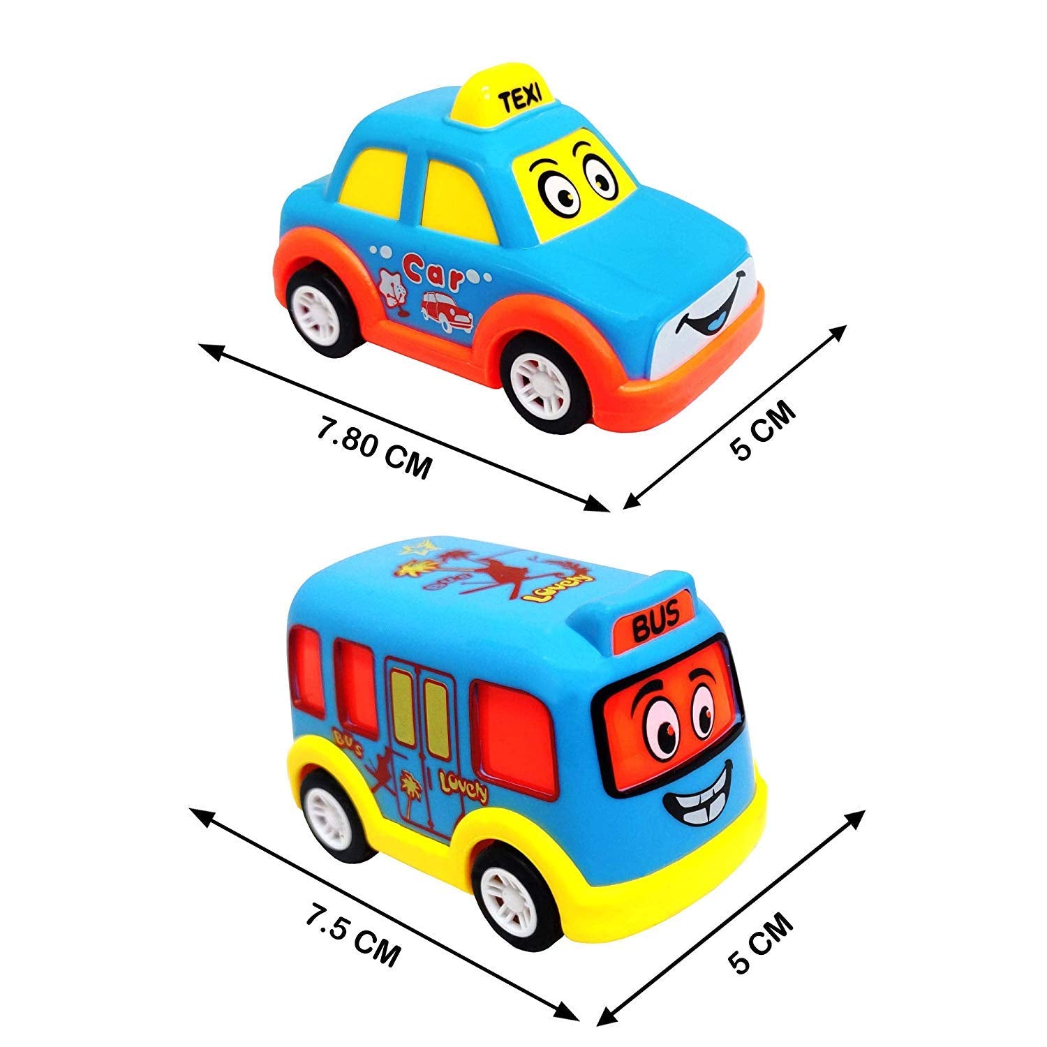 Storio Unbreakable Pull Back Vehicles| Push and Go Crawling Toy for Kids & Children, Power Friction Cars for 3+ Years Old Boys|Girls - Set of 5