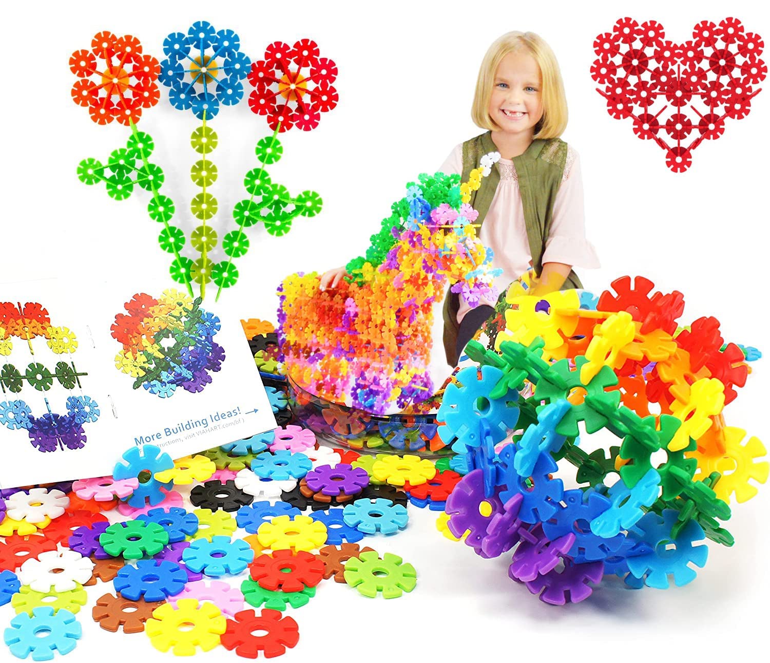 Storio DIY Puzzle Building Blocks Game Toys for Kids Educational Blocks Learning Puzzle Learning Toy for Kids (110+ Cross Discs)