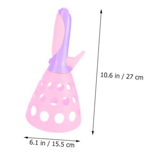 Storio Toys Click and Catch Twin Ball Launcher Game with 3 Balls Indoor Outdoor Toy Set, Pop & Catch Ball Play Fun for Boys & Girls - Pink & Purple