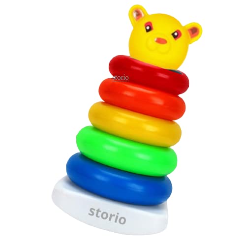 Storio Baby Toys Stacking Multicolour 5 Rings for Toddlers for 6 Months+ Boys and Girls