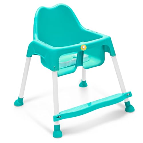 Storio 4 in 1 Convertible Baby High Chair with footrest, Convertible to Hgh Chair, Low Chair, & Booster Seat | Baby Dining Chair with Footrest and Tray - Green