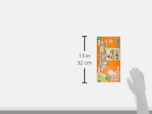 Nano-Pure Veg Kitchenware Pieces Cute Mini Toy Kitchen Set with Unbreakable Stand Made Out of Safe and Non Toxic Plastic Along with Pure Stainless Steel Cooking Accessories for Girls Age 3 Years Plus