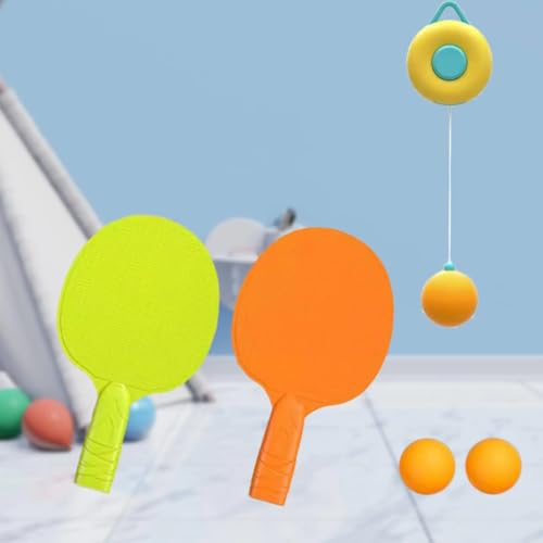 Storio Hanging Table Tennis Trainer Ball Set Ping Pong Indoor Games for Kids | Interactive Fun with 2 Rackets and 5 Balls