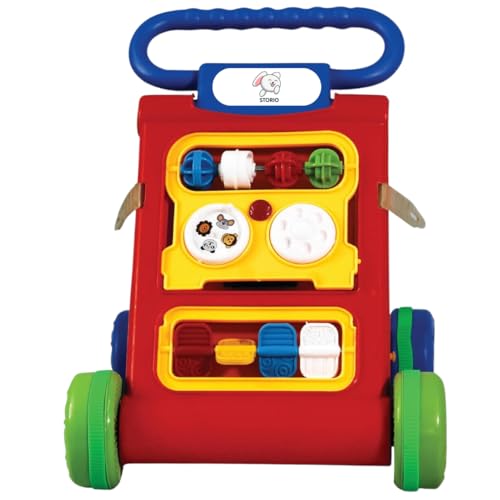 Storio Baby Walker My First Step Baby Activity Push Walker Baby 6-18months Boy Girls Babies Kids (Red)