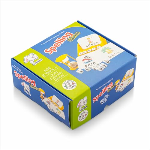 Storio Toys Spelling Brain Games for Kids with Flash Cards, 2 in 1 Matching Letter Games for Boys and Girls Sight Words Recognition Kindergarten Teaching Tools Preschool 3-8 Years Old WordPerfect Junior