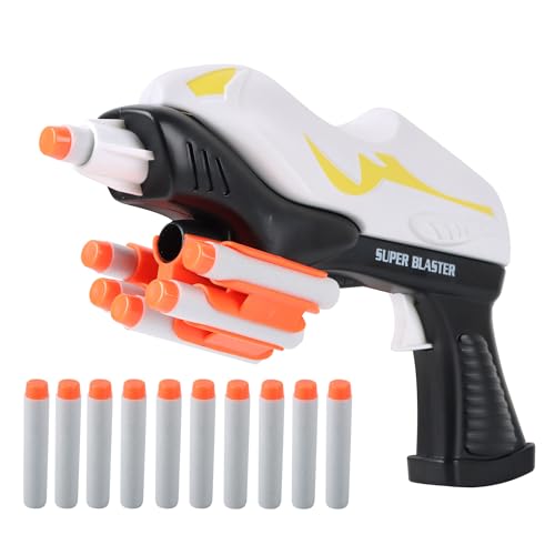 Storio Super Blaster Blaze Storm Soft Bullet Gun Toy with 10 Safe Soft Foam Bullets, Fun Target Shooting Battle Fight Game for Kids Boys (SMG4)