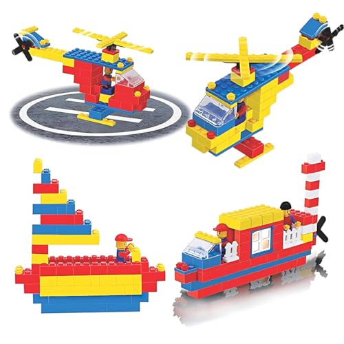 Storio Kids 200+ Pcs Building and Construction Blocks Toy Set for Boys & Girls - DIY Educational & Learning Puzzle Games for Children, Ideal for Kids’ Creative Play