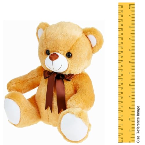 Storio Toy Cute Huggable Teddy Bear | 30 cm | Plushie Soft Toys for Kids | Plush Soft Toys for Baby Boys and Girls Kids - Brown | Best Gift