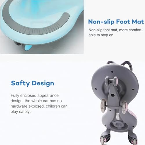 Storio Kids Magic Swing Car with Light & Music | Magic Twister Ride | Toy Car with PU Wheels | Toy Car for 3 to 5 Years Kids | Push Ride on Baby Car,100 Kg Capacity | Christmas Gift - Blue