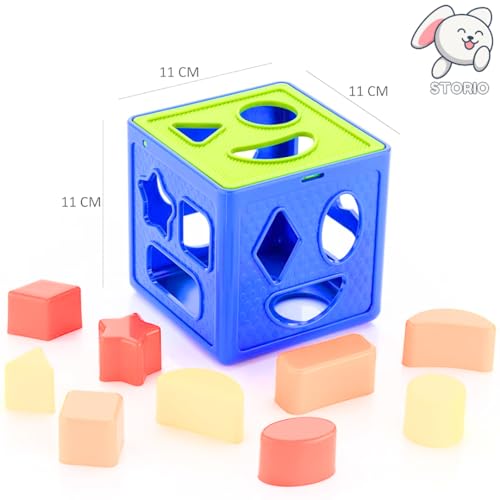 Storio Premium Shape Sorter Cube | Learning & Educational Shape Sorter Toys for Kids Activity | Recognition Game | Sorting & Stacking Toys for Toddlers and Preschoolers | Baby Gift for Toddlers