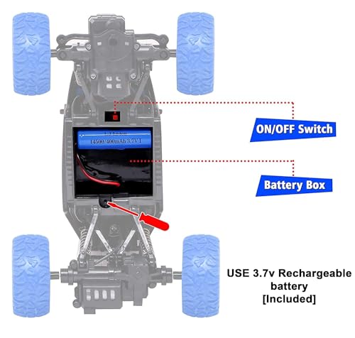 Storio Remote Control Rock Crawler | High Speed 1:18 RC Stunt Car Toys for Kids 2WD Off Road Vehicle Toy Cars Kids Monster Truck Rock Climbing Car Toy