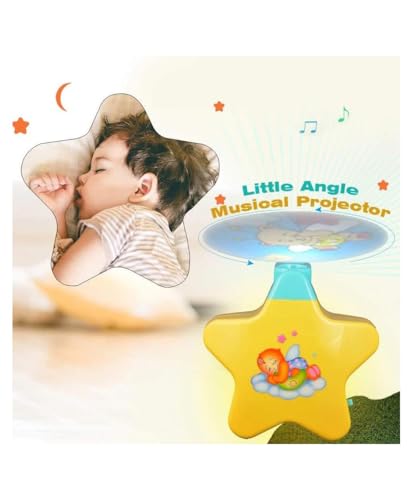 Storio New Born Baby Mini Projector Toy - Sooth Relax Sleep Help for Parents - Musical Star Light Show and Learning for Kids (Star Projector)