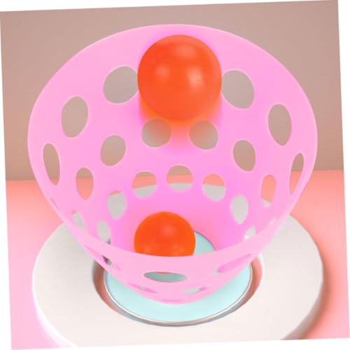 Storio Toys Click and Catch Twin Ball Launcher Game with 3 Balls Indoor Outdoor Toy Set, Pop & Catch Ball Play Fun for Boys & Girls - Pink & Purple