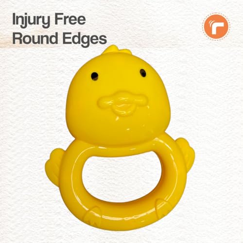 Storio Baby Toys Safari 7 Pcs Rattle Set with Teathers for New Born Baby Gifts, Toy for Babies, Non-Toxic - Safari