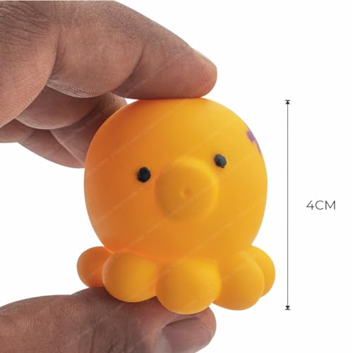 Storio Super Cute Animals Swimming Water Toys Non-Toxic,BPA Free Colorful Soft Rubber Float Squeeze Sound Squeaky Bathing Toy for Baby Chu Chu Toy Set of 12
