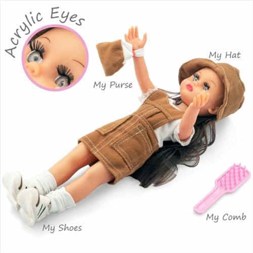 Storio Ahnna Dolls for Girls Age 5-10 Gudiyaa Doll Set with Movable Joints & Accessories Girl Toys (Random Dress Color/Design) - 33cm