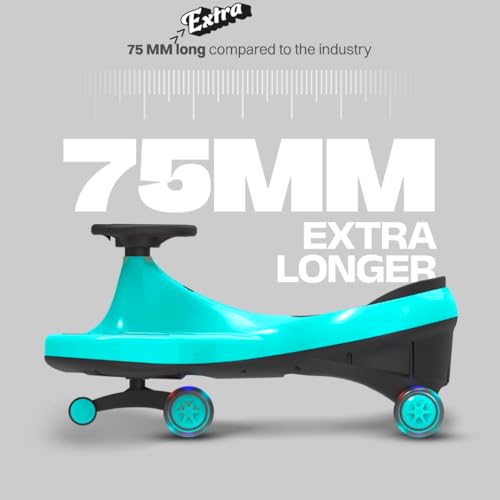 Storio Kids Magic Swing Car with Light & Music | Magic Twister Ride | Toy Car with PU Wheels | Toy Car for 3 to 5 Years Kids | Push Ride on Baby Car,100 Kg Capacity | Christmas Gift - Blue