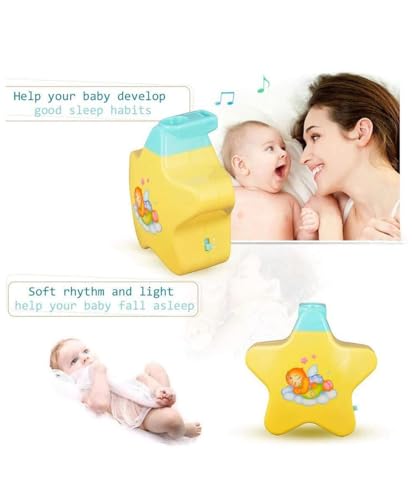 Storio New Born Baby Mini Projector Toy - Sooth Relax Sleep Help for Parents - Musical Star Light Show and Learning for Kids (Star Projector)
