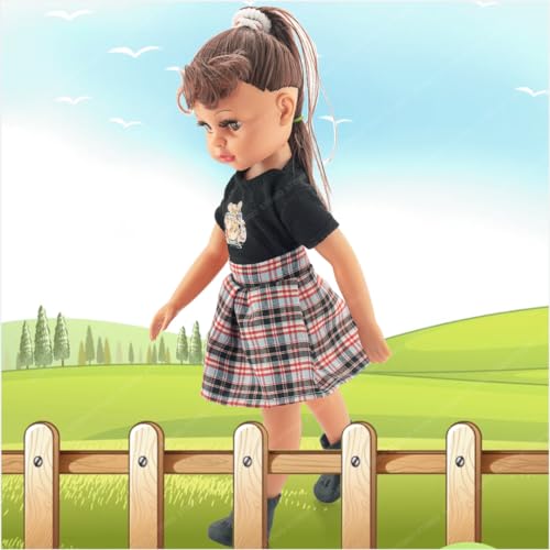 Storio Khushi Dolls for Girls Age 5-10 Gudiyaa Doll Set with Movable Joints & Accessories Girl Toys (Random Dress Color/Design)-30cm