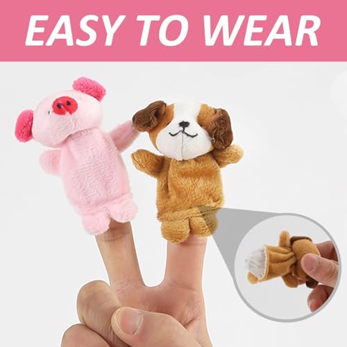 Storio Toy Finger Puppet Plushie Soft Toys for Kids Story Telling | Plush Soft Toys for Baby Boys and Girls| Best Gift | Soft Toy for Kids - Set of 10