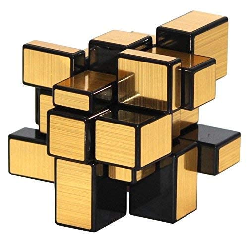Storio Cubes 3x3 High Speed Sticker Less Magic Puzzle Cube Game Toy (Mirror Golden)