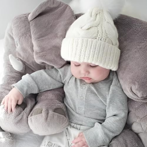 Storio Big Stuffed Animal Elephant Baby Pillow Soft Toy | Plush Hugging Pillow Material for Kids Boy/Girl as Birthday Gift - Grey