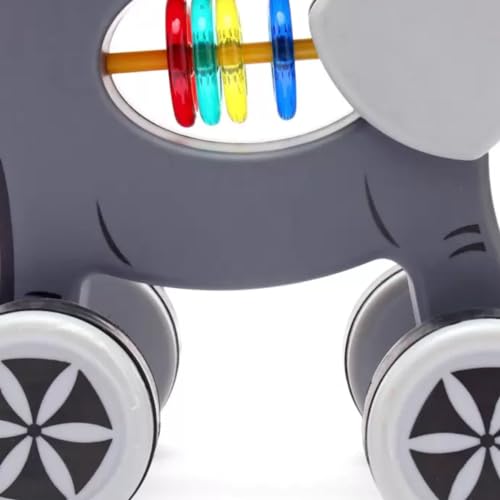 Storio Baby Products Pull Along Toddler Toy, Pull Along Toy with Attractive Design, Developmental Toy for 1 Year Old Girl Boy - Elephant