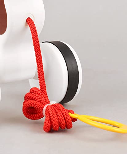 Storio Baby Products Pull Along Toddler Toy, Pull Along Toy with Attractive Design, Developmental Toy for 1 Year Old Girl Boy - Horse