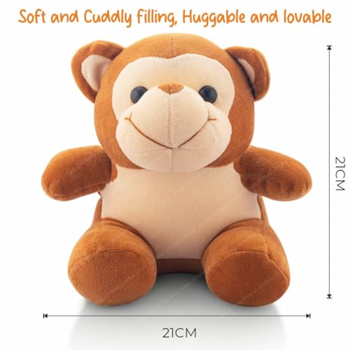 Storio Plush Soft Super Cube Toy Super Cute Kids Animal Home Decor Boys/Girls/Baby (28 Cm, Monkey) | Best Valentine Gift