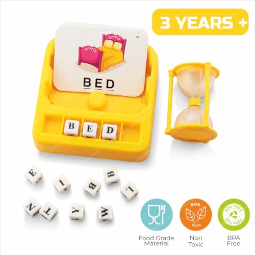 Storio Toys Spelling Brain Games for Kids with Flash Cards, 2 in 1 Matching Letter Games for Boys and Girls Sight Words Recognition Kindergarten Teaching Tools Preschool 3-8 Years Old WordPerfect Junior