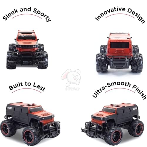 Storio RC Car Rechargeable 1:20 Scale Hummer Off-Road Remote Control Car for Kids, 2WD All Terrain Drift,2.4Ghz Long Range Race Monster Truck, Gift Boys,Girls & Adults - Red