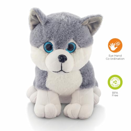 Storio Toy Super Cute Plushie Soft Toys for Kids | Plush Soft Toys for Baby Boys and Girls Kids - Husky Dog | Best Valentine Gift