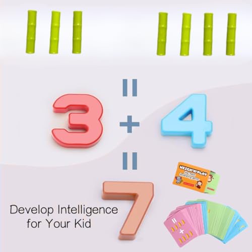 MiniExplorer 2 in 1 Elephant and Sugarcane Balancing Toy for Kids with Educational Board Game Math Counting Number Learning Activity Toy Engaging Preschool Game Children's Gift for 3 4 5 6 7 8 Years