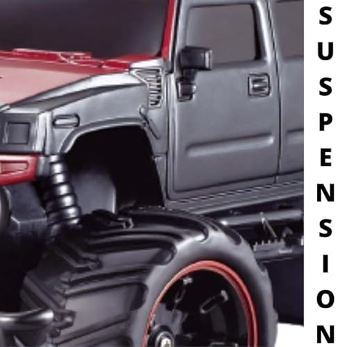 Storio RC Car Rechargeable 1:20 Scale Hummer Off-Road Remote Control Car for Kids, 2WD All Terrain Drift,2.4Ghz Long Range Race Monster Truck, Gift Boys,Girls & Adults - Red