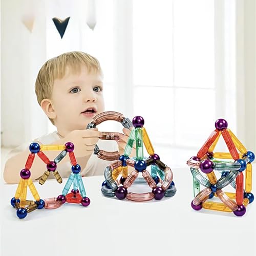 Storio Light Magnetic Building Sticks Blocks Kids Toys, Learning Sticks and Balls, Activities Toys for Toddlers, Educational Magnet Building Blocks,Kids Toys for 3+ Year Old Gifts(25pcs)