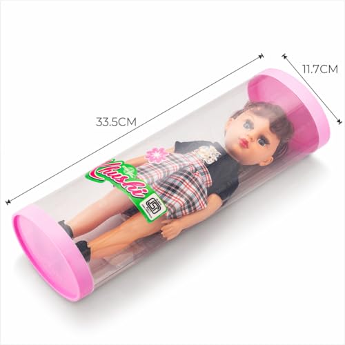 Storio Khushi Dolls for Girls Age 5-10 Gudiyaa Doll Set with Movable Joints & Accessories Girl Toys (Random Dress Color/Design)-30cm