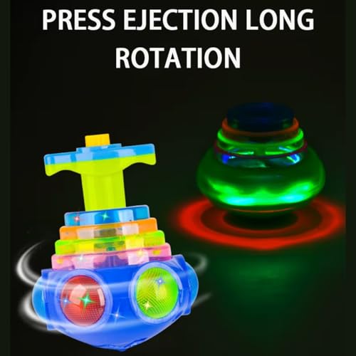 Storio Toys Spinning Gyro Magic Lattoo with Music and Lights | Spinning Top Toy for Kids Boy | Colourful Spinner Fidget Sound Tops Best Birthday Gift for Baby