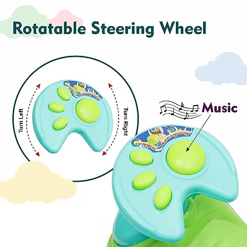 Storio Ride on & Car for Kids with Music & Horn Steering, Push Car for Baby with Backrest, Safety Guard & Big Wheels, Ride on for Kids 1,2,3,4,5 Years (Color May Vary)