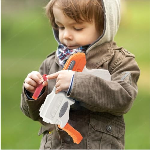 Storio EVO Sniper Hot Fire Gun Toy with 10 Safe Soft Foam Bullets, Fun Target Shooting Battle Fight Game for Kids Boys - White