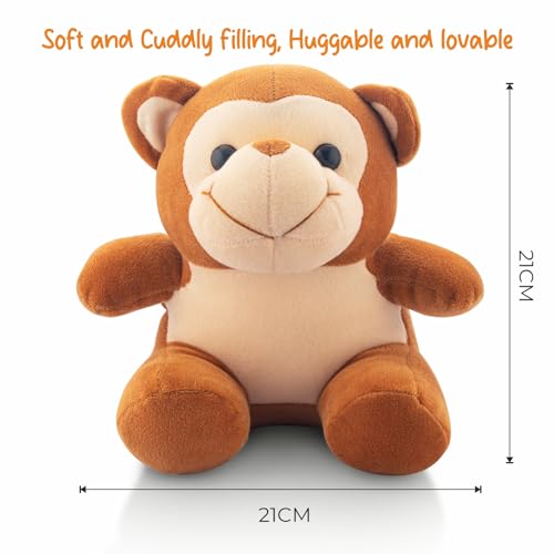 Storio Soft Toy Monkey Plushie Soft Toys for Kids | Plush Soft Toys for Baby Boys and Girls| Best Gift | Monkey Soft Toy for Kids
