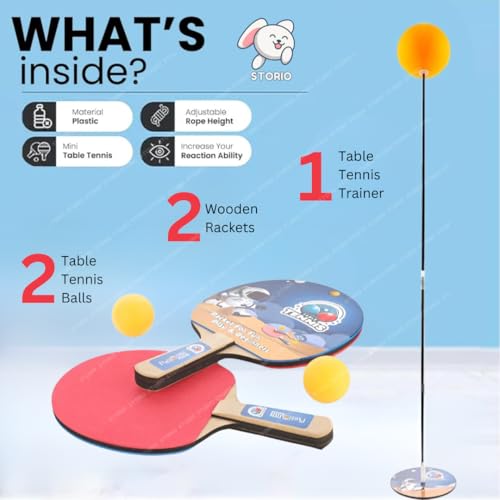 Storio Toys Space Theme Indoor Outdoor Table Tennis Trainer for Adults Teenagers Kids Toy Sports Toys for 3 4 5 6 8 Years Old