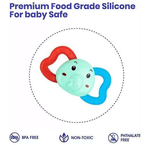 Storio Baby Products Toys 7 Pcs Rattle Set with Teathers for New Born Baby Gifts, Toy for Babies, Non-Toxic